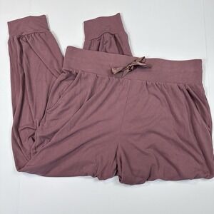 Victoria's Secret Ribbed Knit Leggings PJ Pants Dusty Rose Women's XL Loungewear